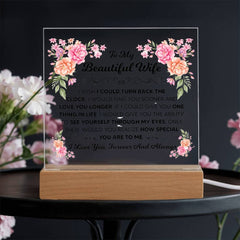 To My Beautiful Wife – Acrylic Square